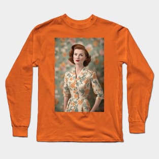 1950s Glam Woman Long Sleeve T-Shirt